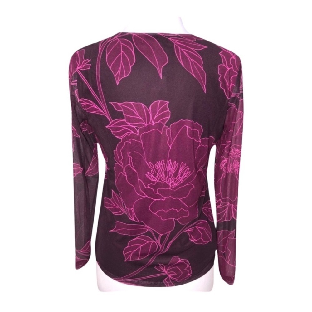 Les Serein V-Neck Floral Blouse Top NWT Size XL - Picture 2 of 8